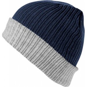 Dvoubarevná pletená čepice Result Winter Essentials Barva: modrá námořní - šedá RC378