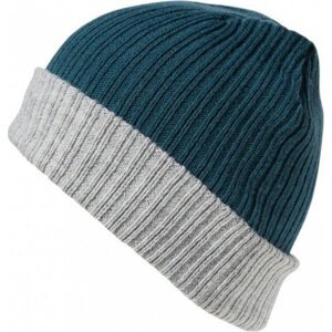 Dvoubarevná pletená čepice Result Winter Essentials Barva: modrozelená - šedá RC378