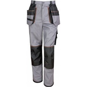 Result Work-Guard Robustní pracovní kalhoty X-Over s Cordurou Barva: šedá - černá, Velikost: 3XL RT324