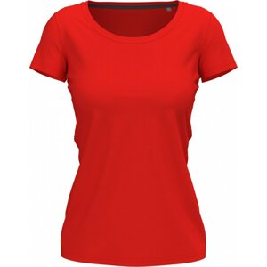 Stedman® Módní strečové dámské tričko Claire se širokým výstřihem Barva: červená skarletová, Velikost: M S9700