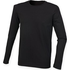 SF Men Pánské strečové slim fit triko Feel Good s dlouhým rukávem Barva: Černá, Velikost: L SFM124