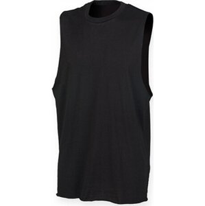 SF Men Pánské prodloužené triko bez rukávů s hlubokými průramky Barva: Černá, Velikost: XL SFM232