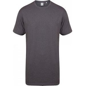 Pánské užší prodloužené tričko SF Men Barva: šedá uhlová melír, Velikost: S SFM258