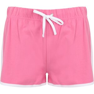Dámské retro šortky SF Women Barva: Bright Pink-White, Velikost: L SF69