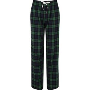 SF Women Dámské bavlněné kostičkované kalhoty na lenošení Barva: modrá námořní - zelená kostičky, Velikost: L SF83