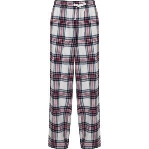 SF Women Dámské bavlněné kostičkované kalhoty na lenošení Barva: White-Pink Check, Velikost: L SF83