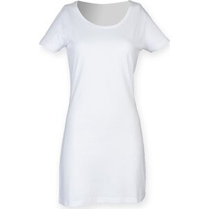 SF Women Přiléhavé tričko šaty s křidélkovými rukávy Barva: Bílá, Velikost: M SF257