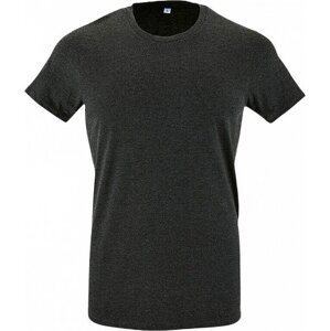 Sol's Přiléhavé pánské tričko Regent Fit 100% bavlna Barva: šedá uhlová melír, Velikost: M L149