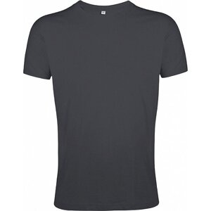 Sol's Přiléhavé pánské tričko Regent Fit 100% bavlna Barva: šedá tmavá, Velikost: XS L149