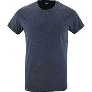 Sol's Přiléhavé pánské tričko Regent Fit 100% bavlna Barva: modrý denimový melír, Velikost: XL L149