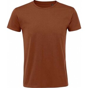 Sol's Přiléhavé pánské tričko Regent Fit 100% bavlna Barva: terra, Velikost: XS L149