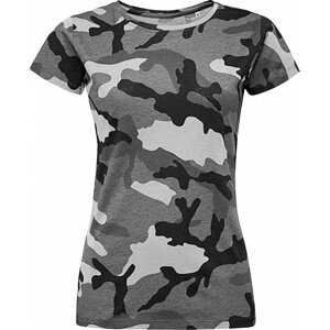 Sol's Kamuflážové dámské tričko ve slim fit střihu 100% bavlna Barva: šedá  kamufláž, Velikost: L L134