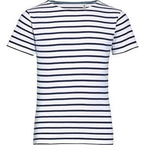 Dětské pruhované tričko Sol's Barva: bílá - modrá námořní, Velikost: 6 let (106/116) L01400