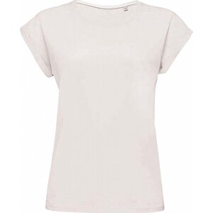Sol's Módní lehké dámské tričko Melba s ohrnutými rukávky Barva: krémová růžová, Velikost: L L01406
