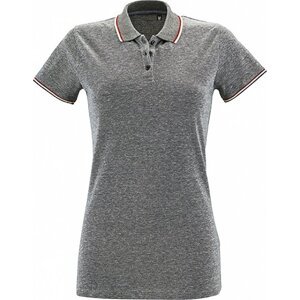 Elegantní dámské směsové polo tričko Paname Sol's Barva: černá melír, Velikost: XL L02082