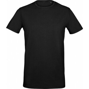 Sol's Pánské vypasované slim-fit tričko Millenium 5% elastan 190 g/m Barva: Černá, Velikost: S L02945