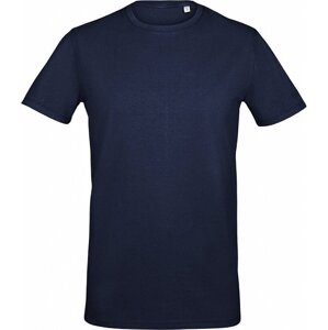 Sol's Pánské vypasované slim-fit tričko Millenium 5% elastan 190 g/m Barva: modrá námořní, Velikost: L L02945