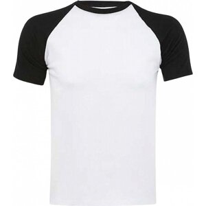 Sol's Pánské tričko Raglan Funky s kontrastními rukávy Barva: bílá - černá, Velikost: 3XL L140