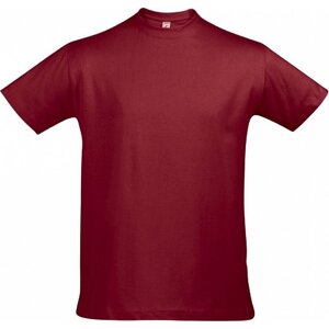 Sol's Pánské bavlněné tričko Imperial vysoká gramáž Barva: Červená vínová, Velikost: M L190