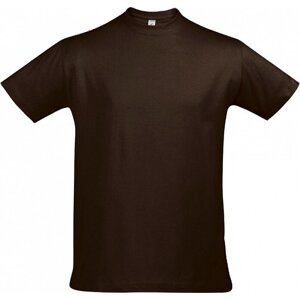 Sol's Pánské bavlněné tričko Imperial vysoká gramáž Barva: čokoládová tmavá, Velikost: L L190