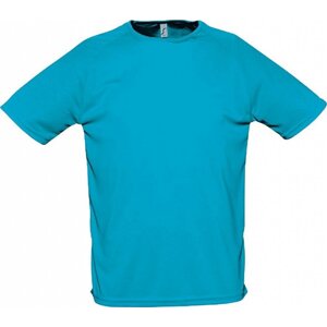 Sol's Sportovní tričko s raglánovými rukávy s kulatým zadním dílem Barva: modrá blankytná, Velikost: XXS L198