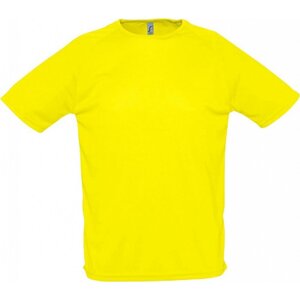 Sol's Sportovní tričko s raglánovými rukávy s kulatým zadním dílem Barva: Žlutá, Velikost: 3XL L198