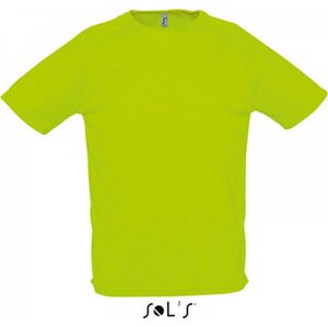 Sol's Sportovní tričko s raglánovými rukávy s kulatým zadním dílem Barva: zelená neonová, Velikost: XS L198