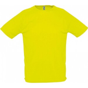 Sol's Sportovní tričko s raglánovými rukávy s kulatým zadním dílem Barva: žlutá neonová, Velikost: XXS L198