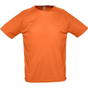 Sol's Sportovní tričko s raglánovými rukávy s kulatým zadním dílem Barva: Oranžová, Velikost: 3XL L198