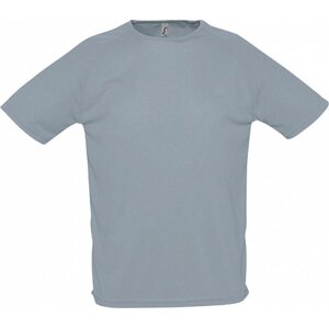 Sol's Sportovní tričko s raglánovými rukávy s kulatým zadním dílem Barva: Šedá, Velikost: XL L198