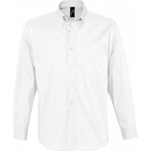 Sol's Keprová pánská košile Bel-Air s dlouhým rukávem a kapsičkou na prsou 100% bavlna Barva: Bílá, Velikost: 3XL L645