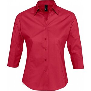 Dámská strečová košile Sol's se 3/4 rukávy Barva: červená kardinální, Velikost: S L631
