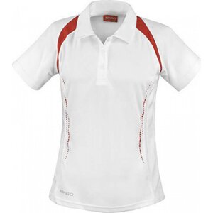 SPIRO Dámské funkční polo tričko Team Spirit Barva: bílá - červená, Velikost: L (40) RT177F