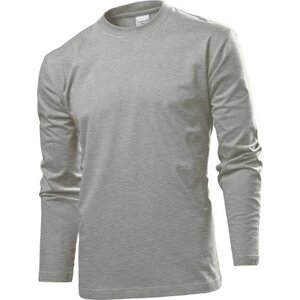 Stedman® Pohodlné triko Stedman s dlouhým rukávem, eko-bavlna, 185 g/m Barva: šedá  melír, Velikost: L S290