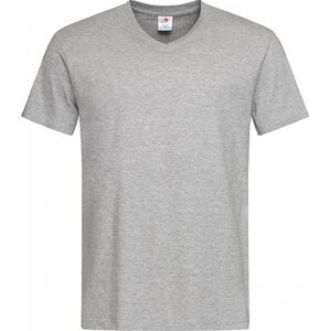 Stedman® Pohodlné pánské triko s výstřihem do véčka Barva: šedá  melír, Velikost: XL S270
