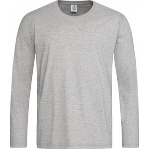 Stedman® Pánské Oeko-Tex tričko Stedman s dlouhým rukávem 160g/m Barva: šedá  melír, Velikost: 3XL S240