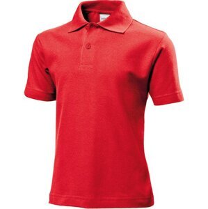 Stedman® Dětská bavlněná polokošile s krátkým rukávem Barva: červená skarletová, Velikost: M (134/140) S510K