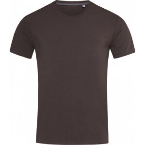 Stedman® Vypasované pánské tričko Clive s úzkými lemy, elastan 5 %, 170 g/m Barva: tmavá hnědá, Velikost: S