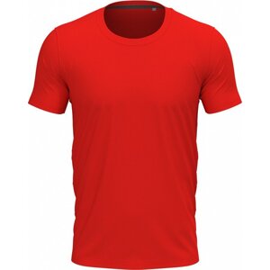 Stedman® Vypasované pánské tričko Clive s úzkými lemy, elastan 5 %, 170 g/m Barva: červená skarletová, Velikost: XXL