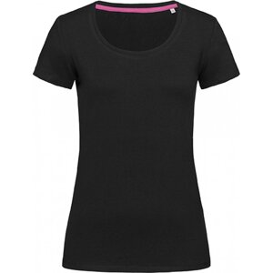 Stedman® Módní strečové dámské tričko Claire se širokým výstřihem Barva: Černá, Velikost: L S9700