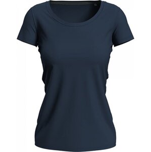 Stedman® Módní strečové dámské tričko Claire se širokým výstřihem Barva: modrá půlnoční tmavá, Velikost: XS S9700
