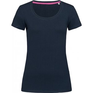 Stedman® Módní strečové dámské tričko Claire se širokým výstřihem Barva: Modrá střední, Velikost: L S9700
