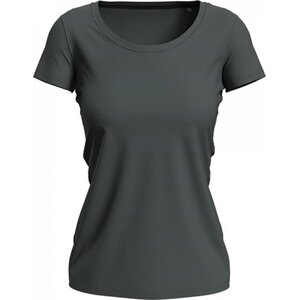 Stedman® Módní strečové dámské tričko Claire se širokým výstřihem Barva: šedá tmavá, Velikost: XS S9700