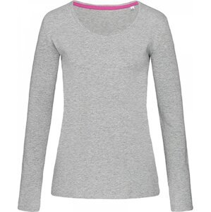 Stedman® Přiléhavé slim-fit tričko Claire s dlouhým rukávem Barva: šedá  melír, Velikost: L S9720