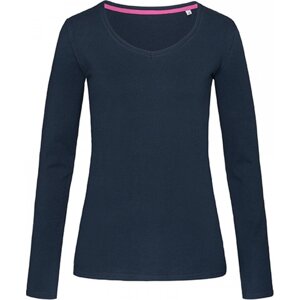 Stedman® Přiléhavé slim-fit tričko Claire s dlouhým rukávem Barva: Modrá střední, Velikost: L S9720