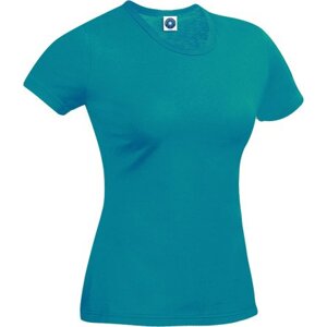 Starworld Základní dámské fitness tričko s UV ochranou 100 % polyester Barva: modrá atolová, Velikost: L SW404