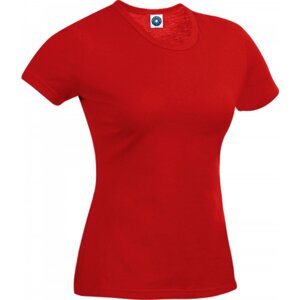 Starworld Základní dámské fitness tričko s UV ochranou 100 % polyester Barva: červená výrazná, Velikost: XL SW404