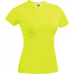 Starworld Základní dámské fitness tričko s UV ochranou 100 % polyester Barva: žlutá fluorescentní, Velikost: L SW404