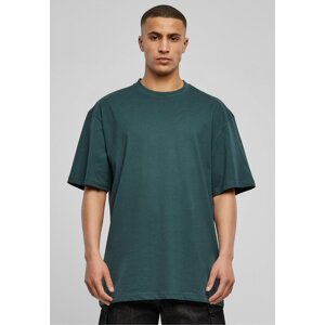 Prodloužené bavlněné rovné pánské triko Urban Classics 180 g/m Barva: Zelená lahvová, Velikost: 3XL