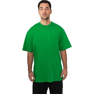 Prodloužené bavlněné rovné pánské triko Urban Classics 180 g/m Barva: Zelená, Velikost: 4XL